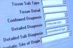 Tissue diagnosis dialogue box